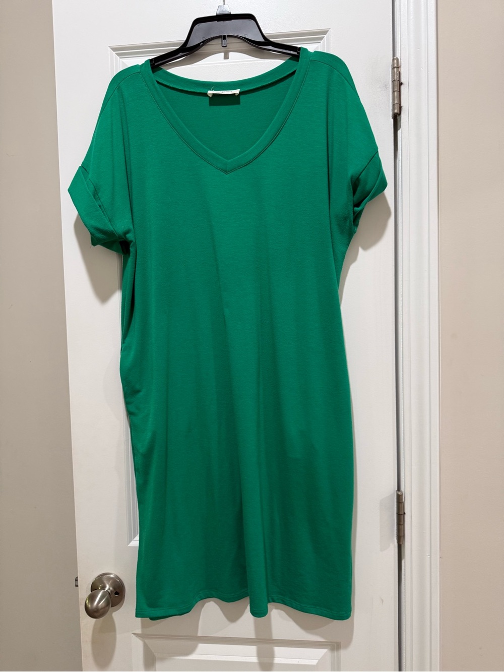Green V-Neck Women’s Top